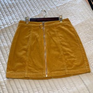 Corduroy Burnt Yellow Skirt